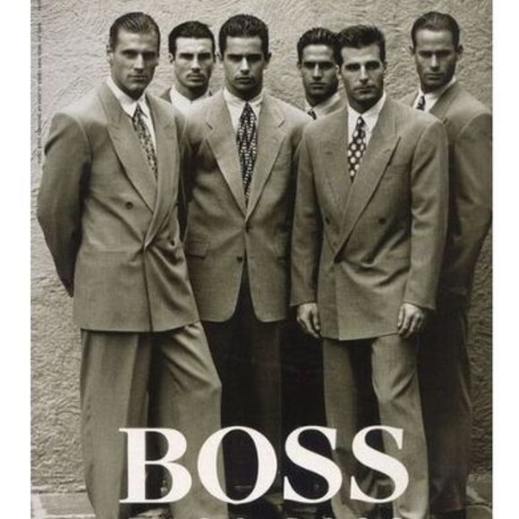 BOSS, HUGO BOSS MEN'S VINTAGE (5) BUTTON LUXURY LIGHT TRENCH COAT